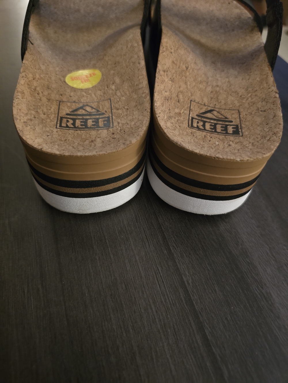 Reef Women’s Black Cork Slide Sandals - Picture 4 of 10